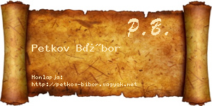 Petkov Bíbor névjegykártya